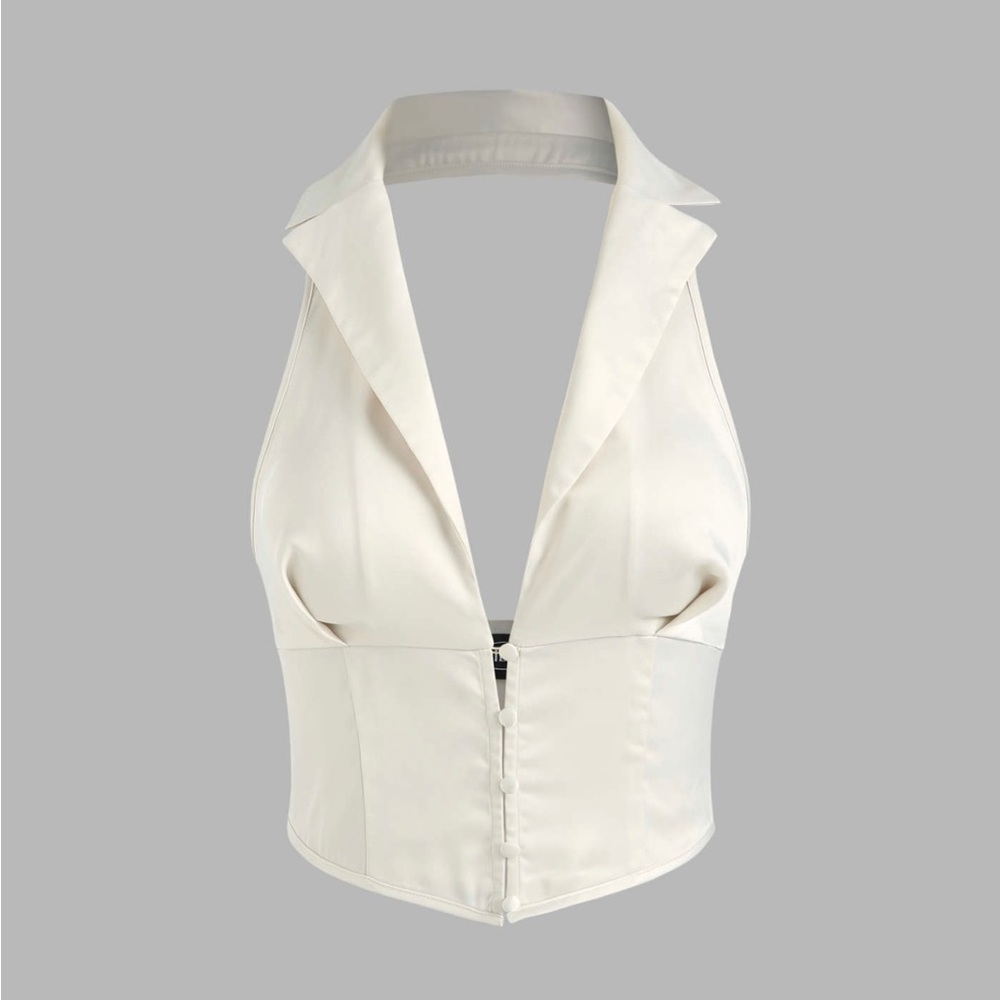V-neck halter tank top